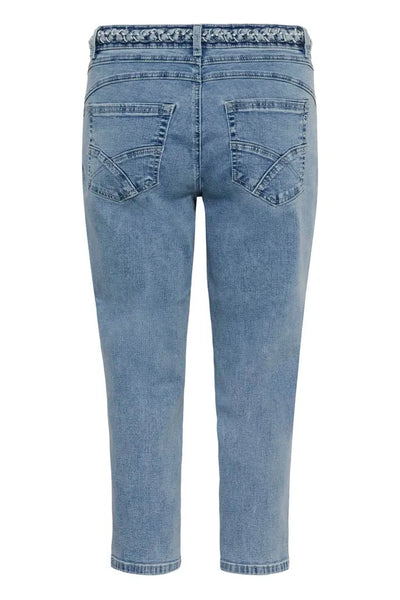 CROPPED DENIM JEAN Pants CREAM 