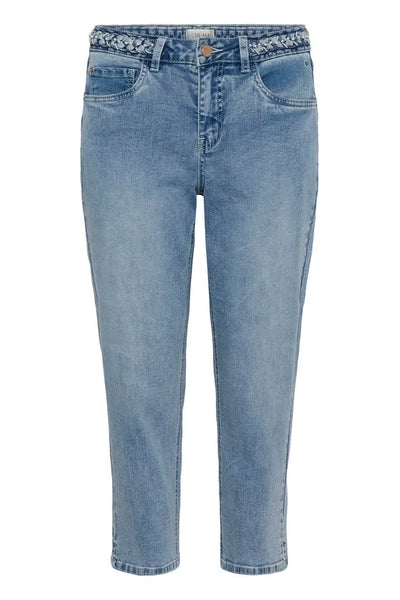 CROPPED DENIM JEAN Pants CREAM 
