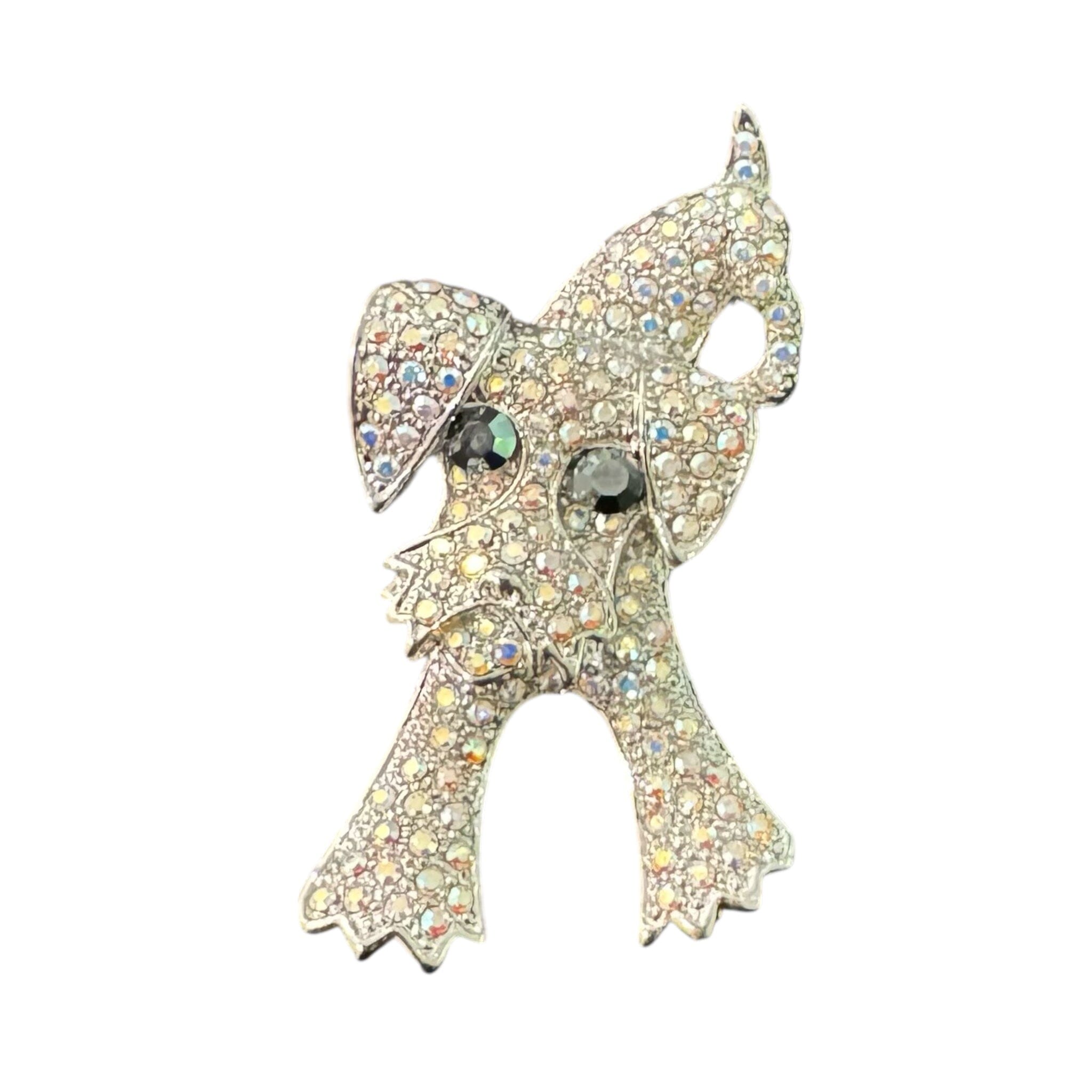 CRYSTAL PUPPY DOG BROOCH Brooch FashionWear Collection Clear Crystal 
