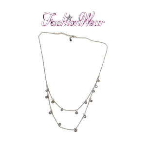 DAINTY DROP CIRCLE STIRLING SILVER NECKLACE FashionWear Collection Silver 