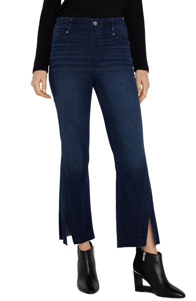 DARK BLUE CROP FLARE GIA GLIDER WITH FRONT SLIT JEAN Jeans Liverpool 