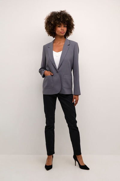 DARK GREY LONG SLEEVE BLAZER Blazer CREAM 