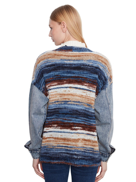 DENIM COMBO SPACE DYE CARDIGAN Cardigan Charlie B 