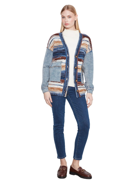 DENIM COMBO SPACE DYE CARDIGAN Cardigan Charlie B 