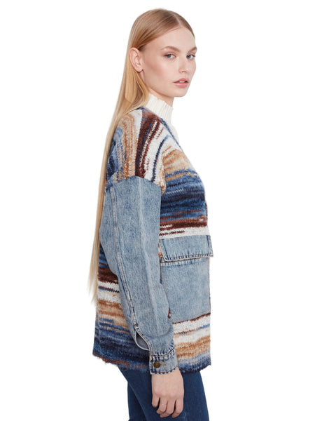 DENIM COMBO SPACE DYE CARDIGAN Cardigan Charlie B 