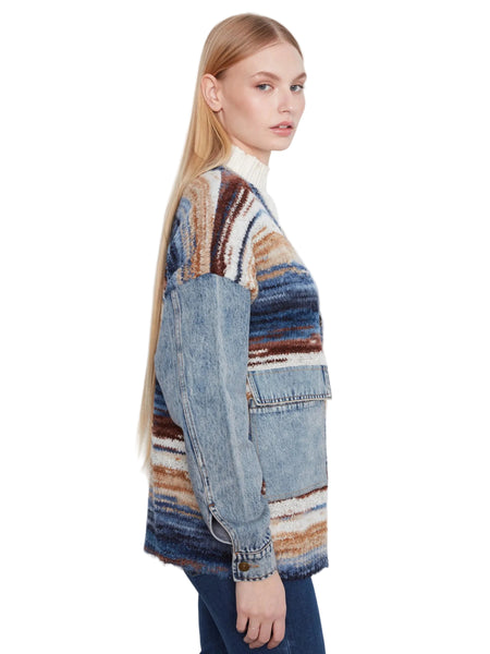DENIM COMBO SPACE DYE CARDIGAN Cardigan Charlie B 