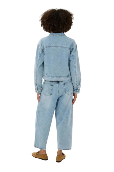 DENIM CROP EMBROIDERED JACKET Blazer CULTURE 