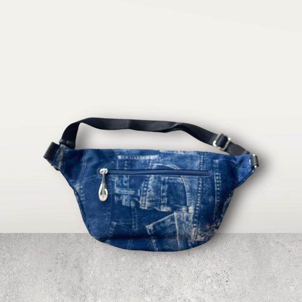 DENIM PRINT FANNY PACK Handbag Manocchio 