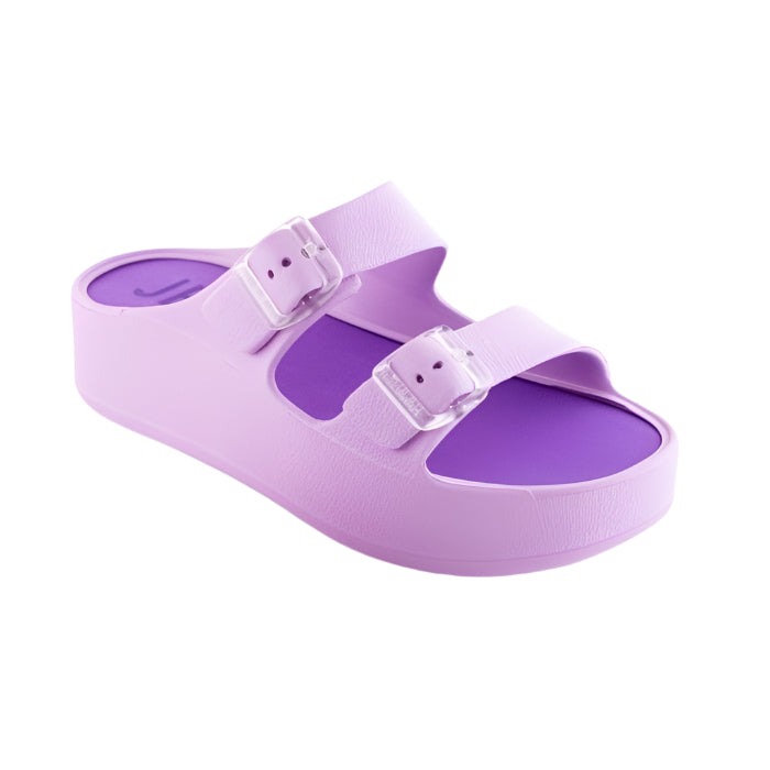 Double buckle jelly sandals shop