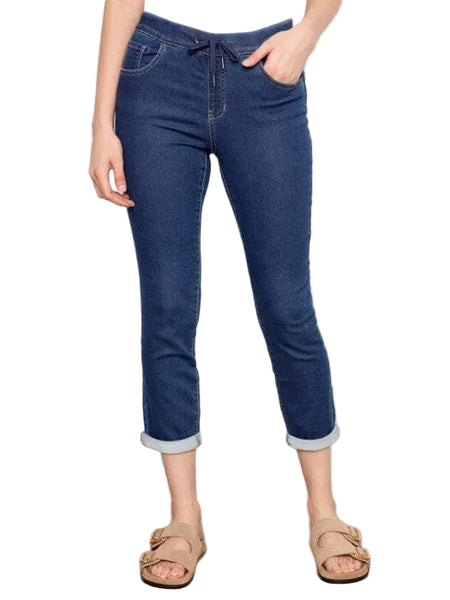 DRAWSTRING SLIM FIT DENIM JOGGER Jeans Charlie B 