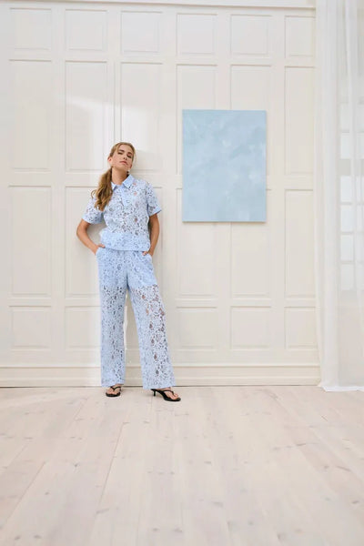 ELASTIC WAIST LACE PANT WITH MATCHING TOP Pants Kaffe 