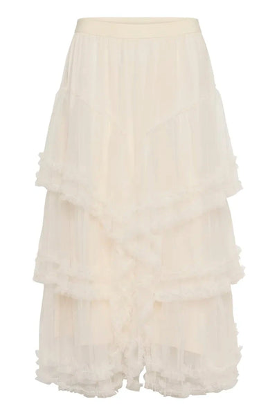 ELASTIC WAIST TULLE SKIRT skirts CREAM 