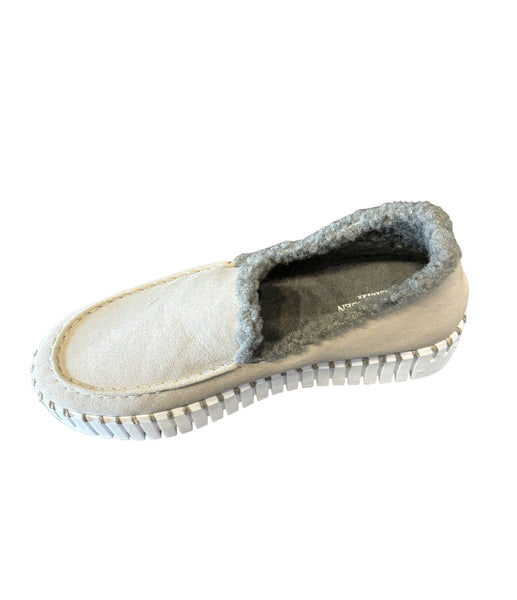 FAUX FUR LINED BEIGE LOAFER Flat Ilse Jacobsen 