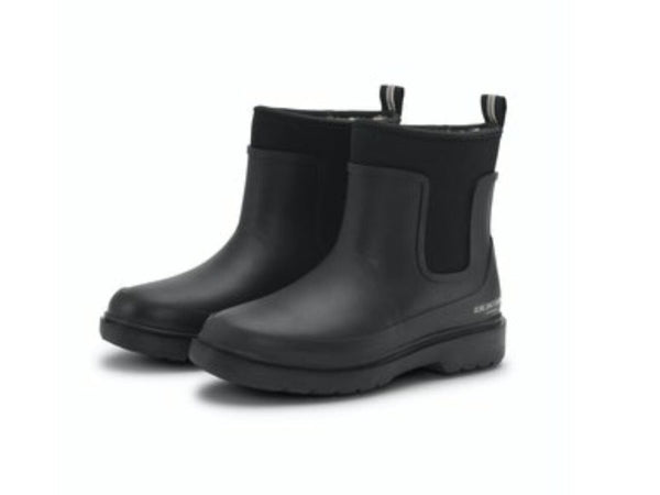 FAUX FUR LINED BLACK RAINBOOTS Flat Ilse Jacobsen 36 Black 