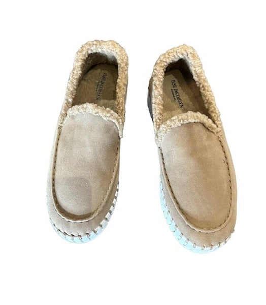 FAUX FUR LINED TAUPE LOAFER Flat Ilse Jacobsen 