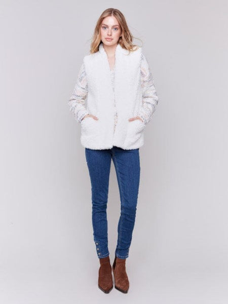 FAUX FUR WINTER WHITE VEST Vest Charlie B. 