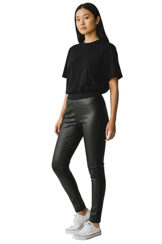 FAUX LEATHER FRONT PULL ON PANT Pant Bali 