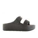 FENIX BLACK PLATFORM DOUBLE BUCKLE SLIDE SANDAL Sandal Lemon Jelly 