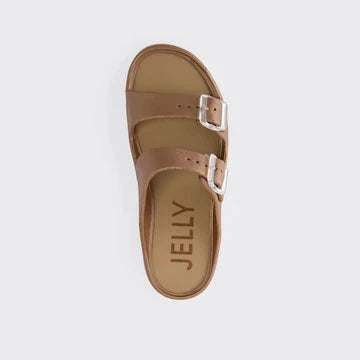 FENIX BRONZE METAL PLATFORM DOUBLE BUCKLE SLIDE SANDAL Sandal Lemon Jelly 