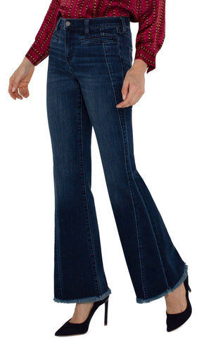 FLARE DARK WASH HANNAH JEAN WITH FRAY HEM Jeans Liverpool 2 Dark Blue/ Mount Dora 