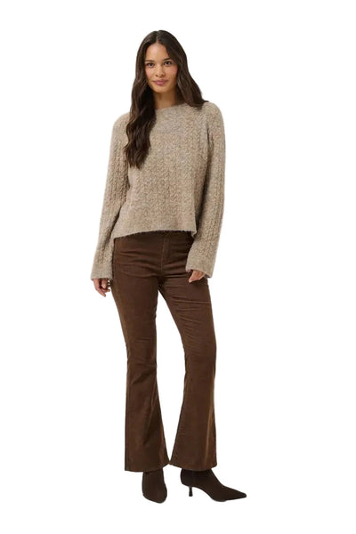 FLARED BROWN BABY CORD PANT Jeans KAFFE 