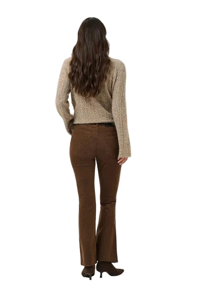 FLARED BROWN BABY CORD PANT Jeans KAFFE 