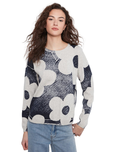 FLORAL CREW NECK VINTAGE PRINT SWEATER SWEATER Charlie B 