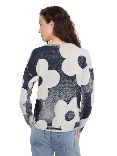 FLORAL CREW NECK VINTAGE PRINT SWEATER SWEATER Charlie B 