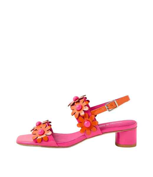 FLORAL SANDALS Shoes Django & Juliette 36 Pink & Orange 