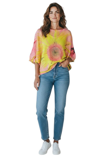 FLOWER PRINT LADY KNIT TOP Shirts & Tops Elissia 