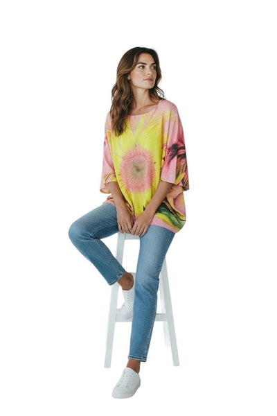 FLOWER PRINT LADY KNIT TOP Shirts & Tops Elissia 