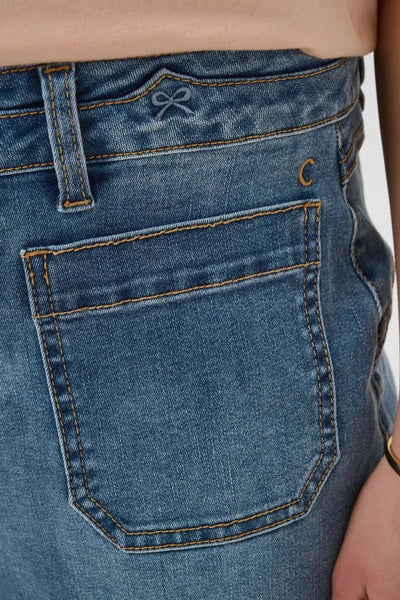 FRONT POCKET ANKLE LENGTH LIGHT WEIGHT JEAN Jeans CREAM 