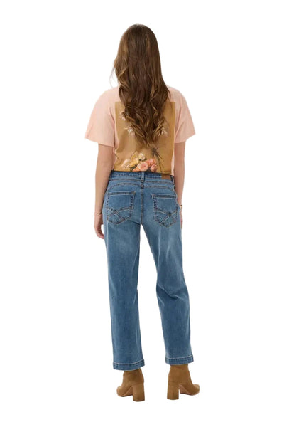FRONT POCKET ANKLE LENGTH LIGHT WEIGHT JEAN Jeans CREAM 