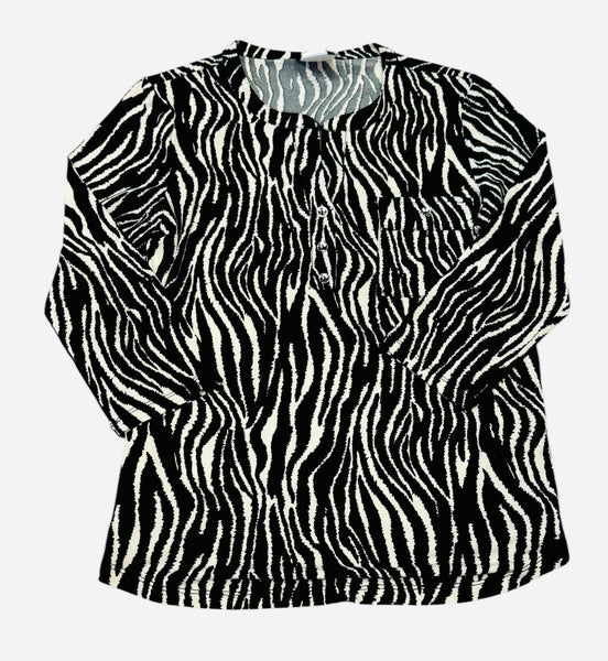 FRONT POCKET ZEBRA PRINTED TOP Top Bali 