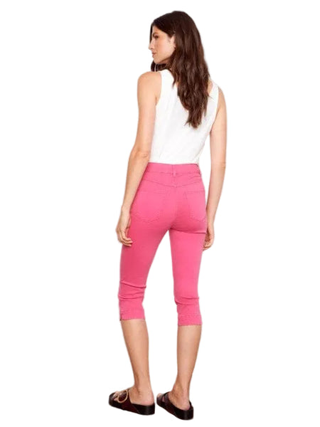 FUCHSIA TWILL CAPRI PANTS Pants Charlie B 