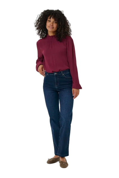 FULL LENGTH REGULAR WAIST STRAIGHT LEG DARK WASH JEAN Jeans KAFFE 