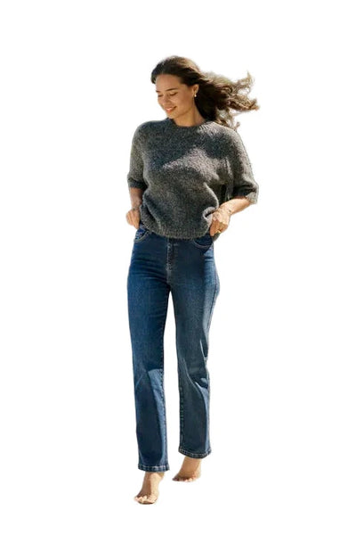 FULL LENGTH REGULAR WAIST STRAIGHT LEG DARK WASH JEAN Jeans KAFFE 