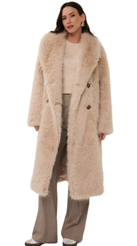 FUN FAUX FUR LONG COAT Coats & Jackets Esqualo 