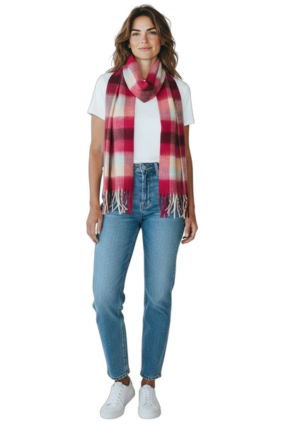 FUSCHIA BLANKET SCARF Scarf Prenelove 