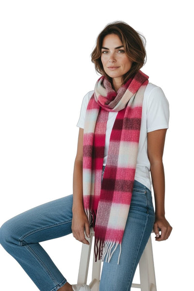FUSCHIA BLANKET SCARF Scarf Prenelove 