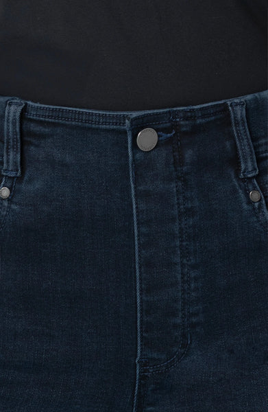 GIA GLIDER SLIM PULL ON MID RISE RAVEN WING DARK BLUE JEANS Jeans Liverpool 