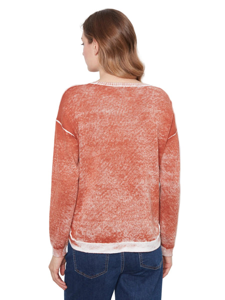 GINGER LONG SLEEVE CREW NECK VINTAGE REVERSE PRINT SWEATER SWEATER Charlie B 