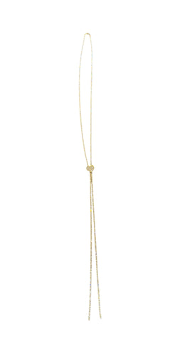GOLD HEART CRYSTAL LARIAT NECKLACE Necklaces FashionWear Collection Gold 