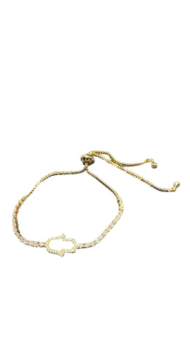 GOLD MOTHER OF PEARL HAMSA BRACELET Bracelet FashionWear Collection Gold Mother Of Pearl 