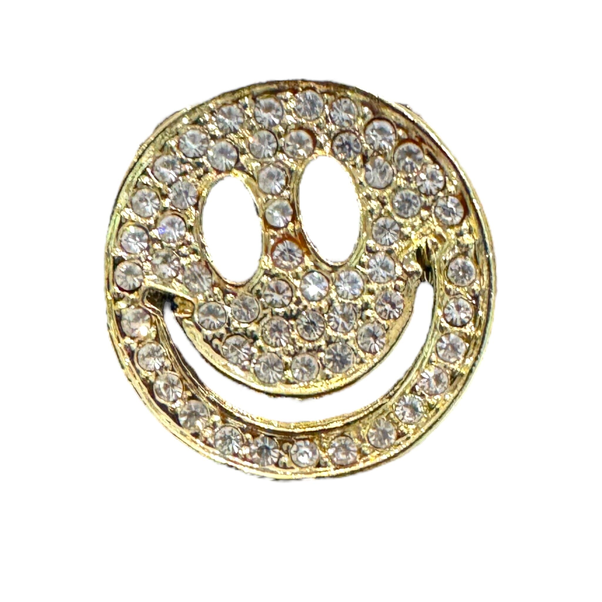 GOLD SMILEY FACE BROOCH Brooch FashionWear Collection 