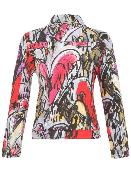 GRAFFITI MULTI HEART STRETCH JACKET Top Dolcezza 