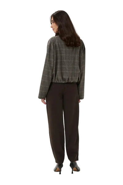 GREY CHECK CROP JACKET Coats & Jackets CULTURE 