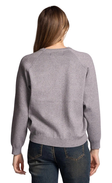 GREY GOOD VIBES COZY SWEATER SWEATER Pink Martini 