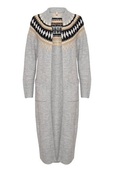 GREY KNIT LONG CARDIGAN Cardigan CULTURE 