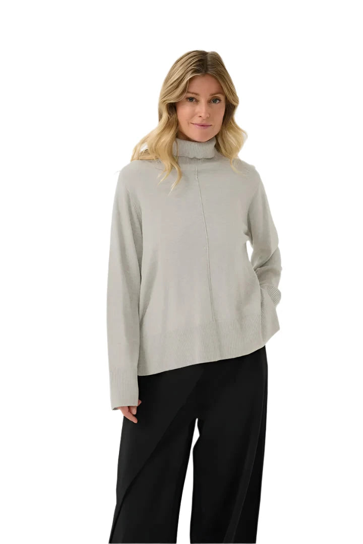 GREY ROLLNECK PULLOVER Sweater CREAM XS Grey 